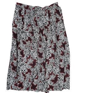 Vintage Worthington Women's Floral Pleated Midi Skirt Size 16 Multicolor